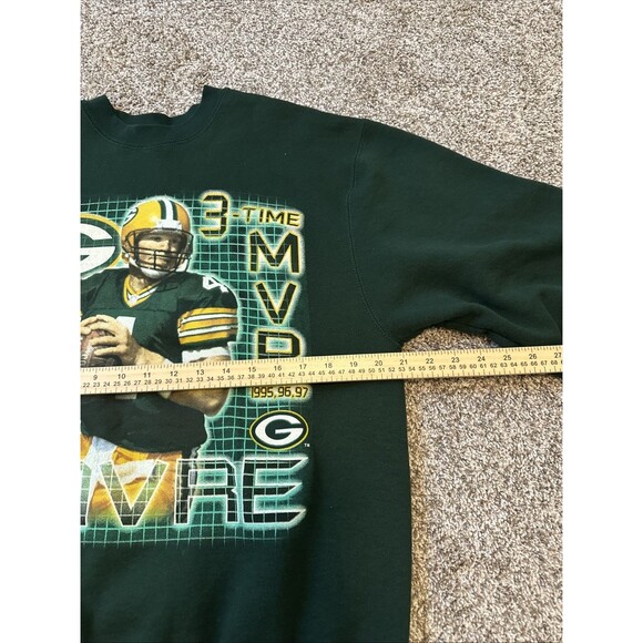 Vintage Green Bay Packers Brett Favre Pro Player Crewneck Sweater Men’s Size L - Picture 5 of 7